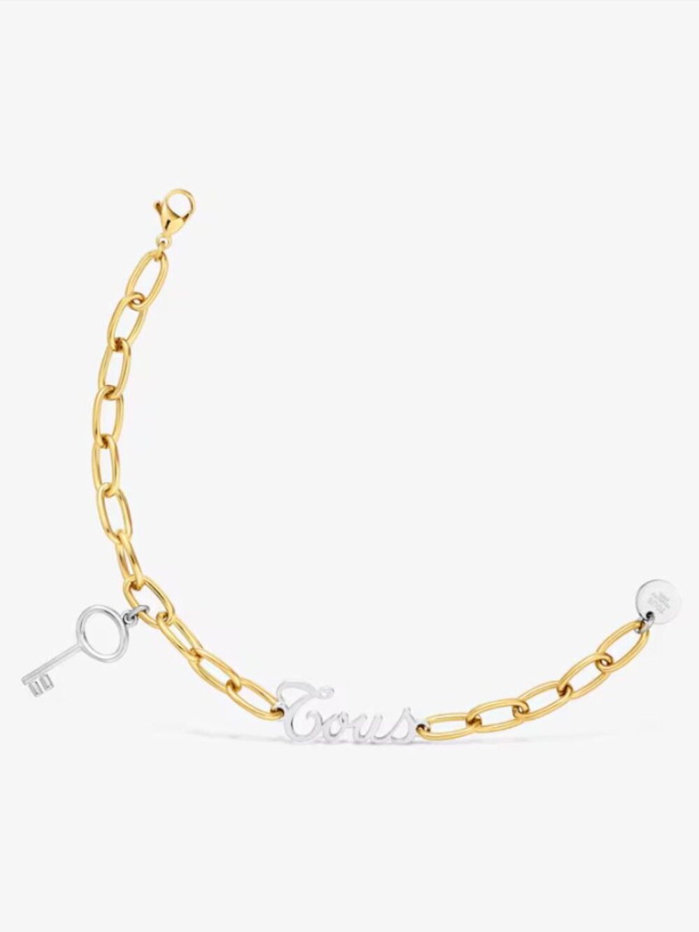 Tous Two-tone steel Chain bracelet with key charm Tous Charming